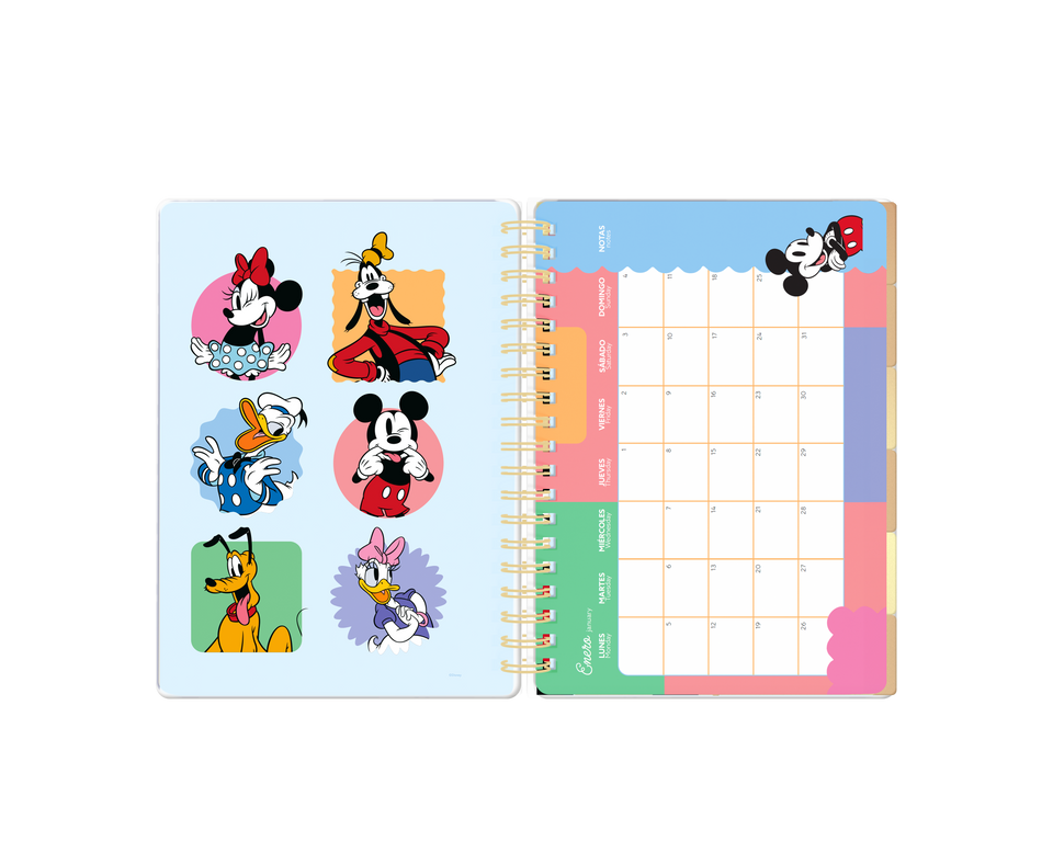 AGENDA 14X20 DXP MICKEY & FRIENDS 2026 MOOVING