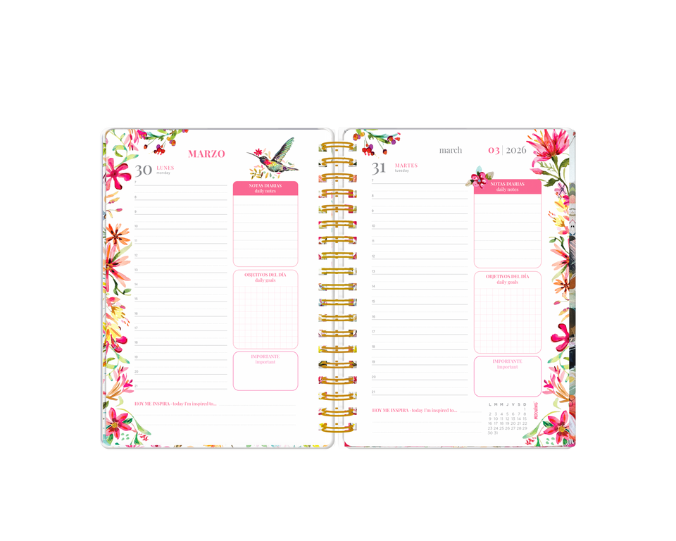 AGENDA 16,5X22 DXP FLORAL 2026 MOOVING