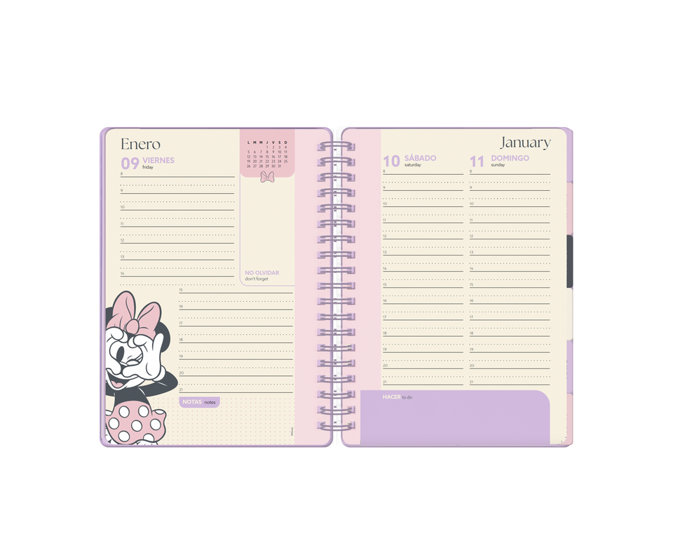 AGENDA 14X20 DXP MINNIE MOUSE 2026 MOOVING