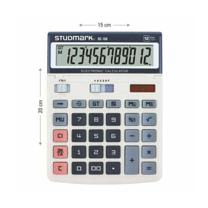 Calculadora de Mesa 12 Dig. Crema Studmark