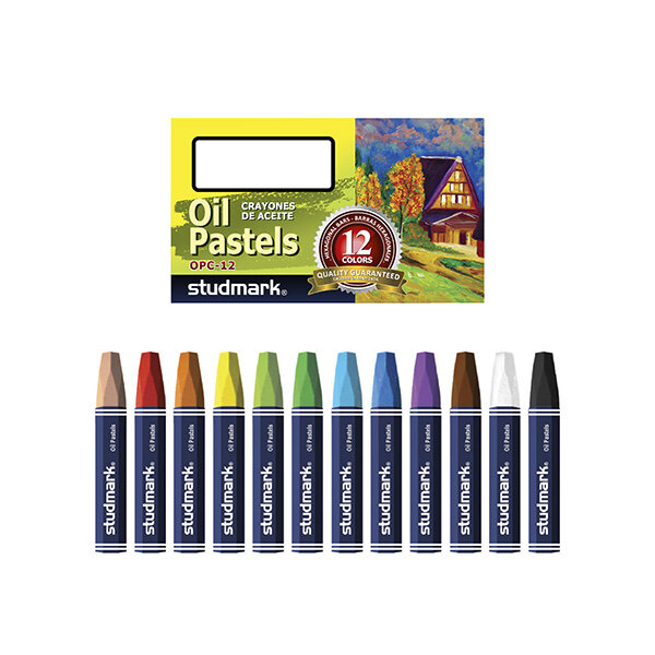 Crayones Pastel de cera 12 colores Studmark