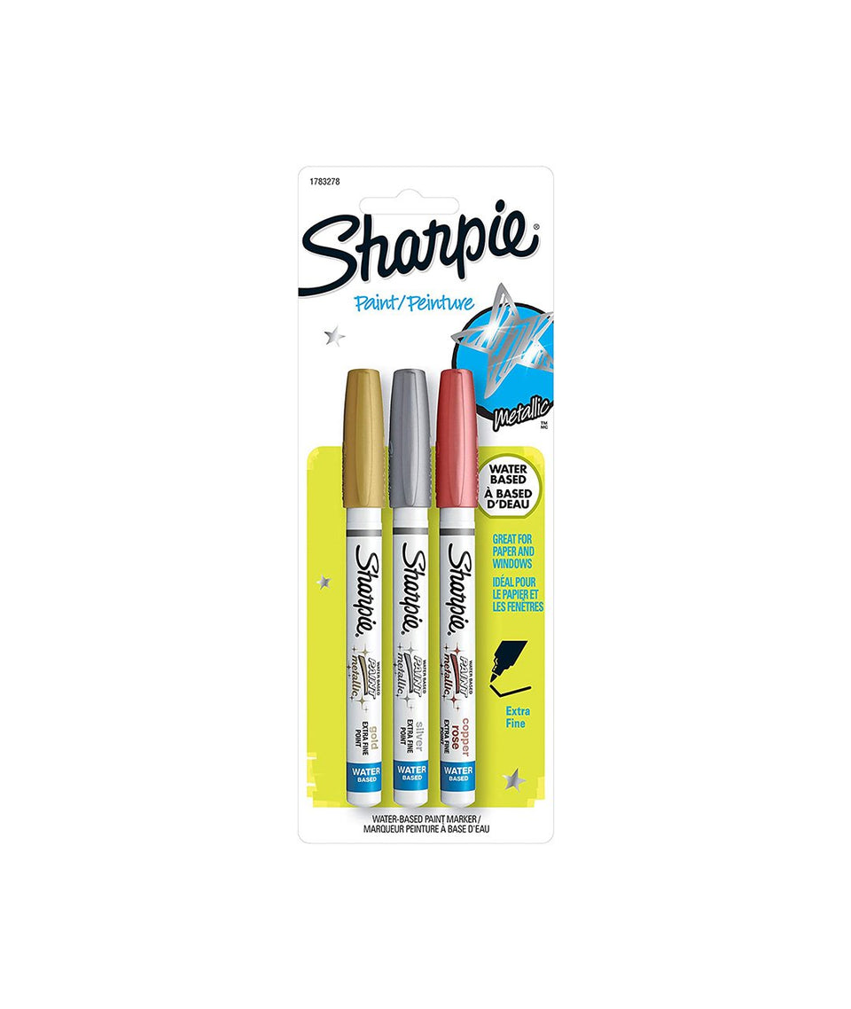 Juego de marcadores Sharpie paint extrafino metálico (setx3)