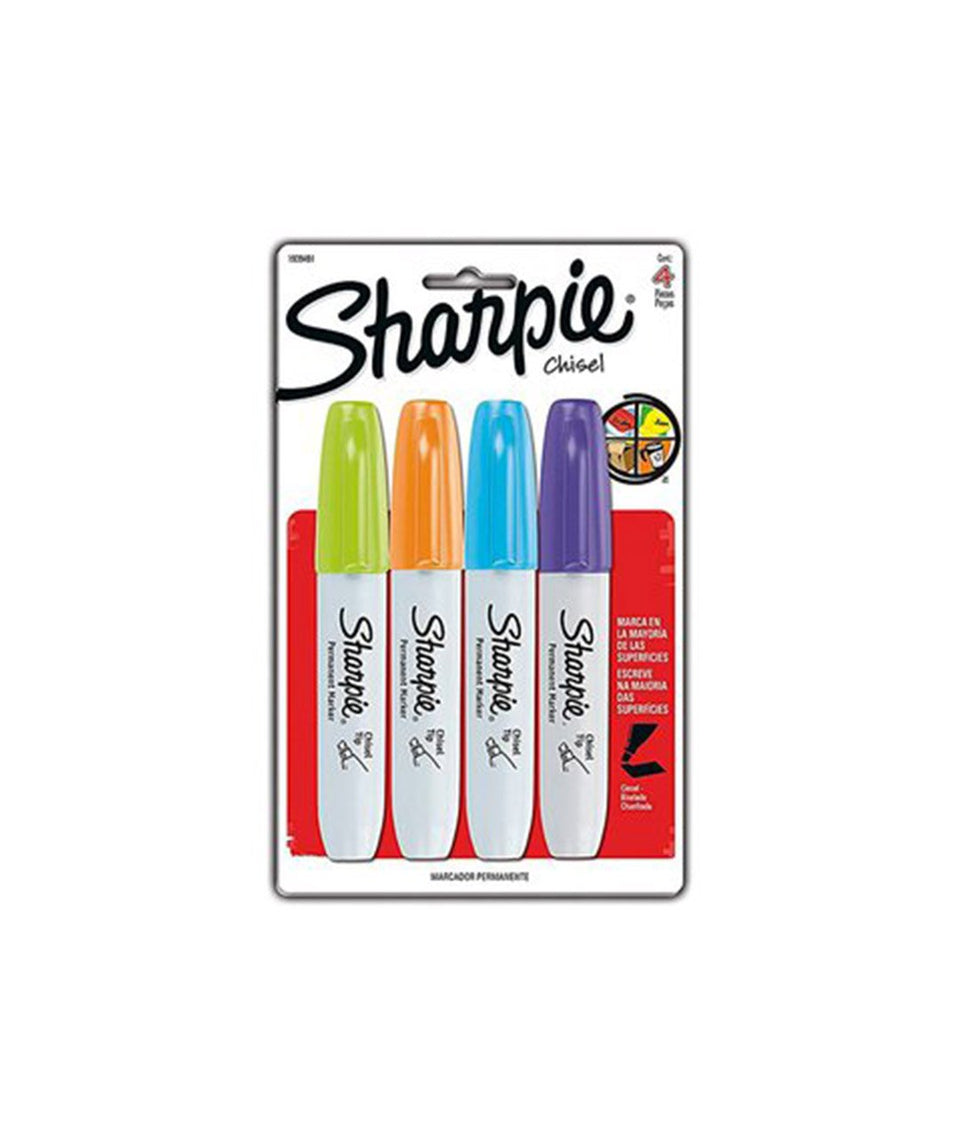 Juego de marcadores Sharpie punta chisel colores fashion sharpie (setx4)