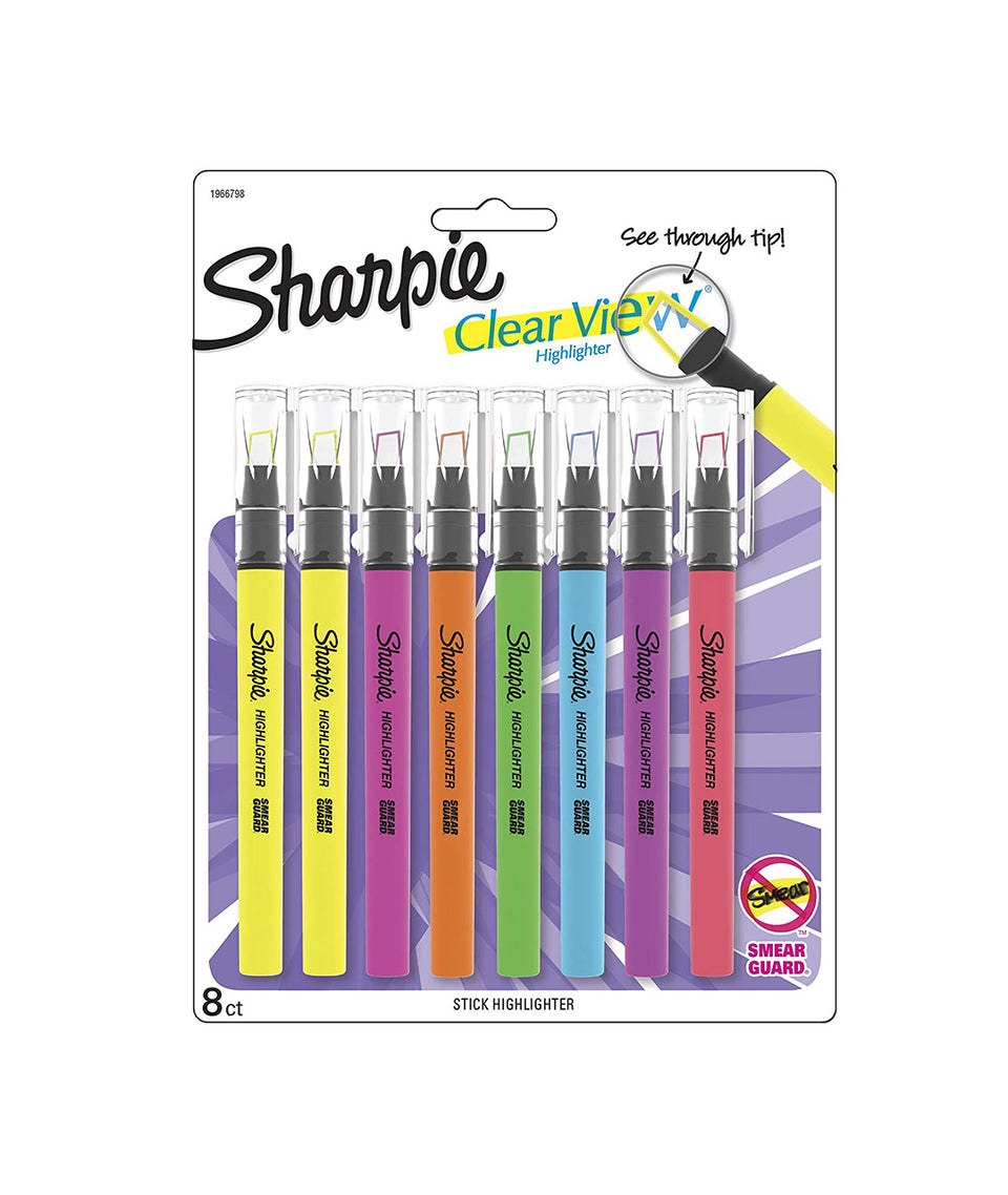 Juego de resaltadores Sharpie Clear Stick (setx8)