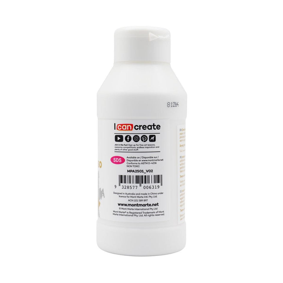 GESSO BLANCO PARA TEXTURAS 250ML MONTMARTE