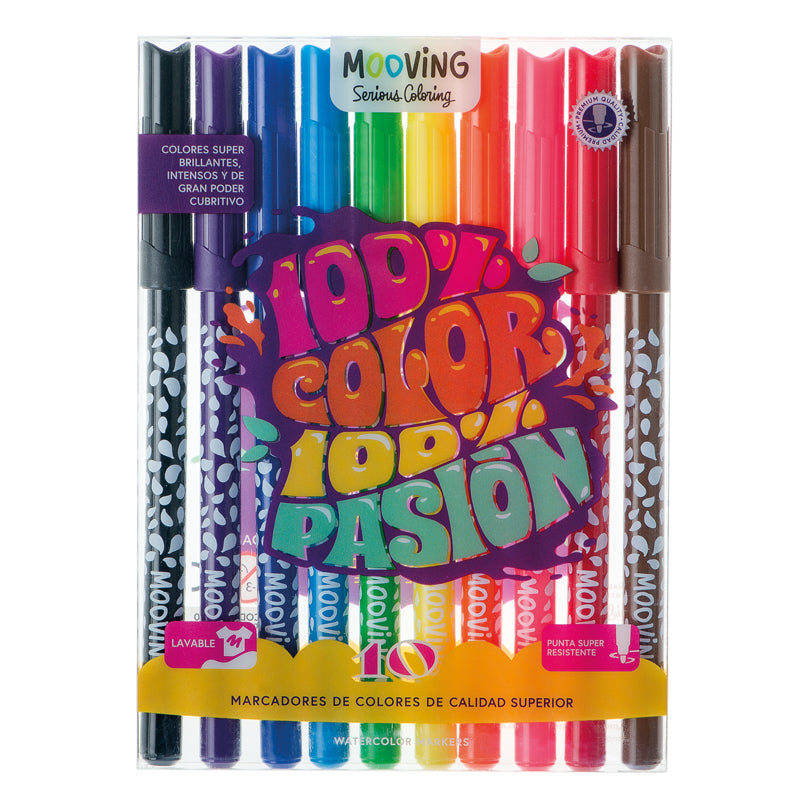 Marcadores de colores x 10 Coloring - Mooving