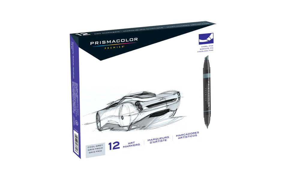 Prismacolor Premier Art Markers (Cool Grey) - Set 12 Marcadores - Dibujo &  Escritura