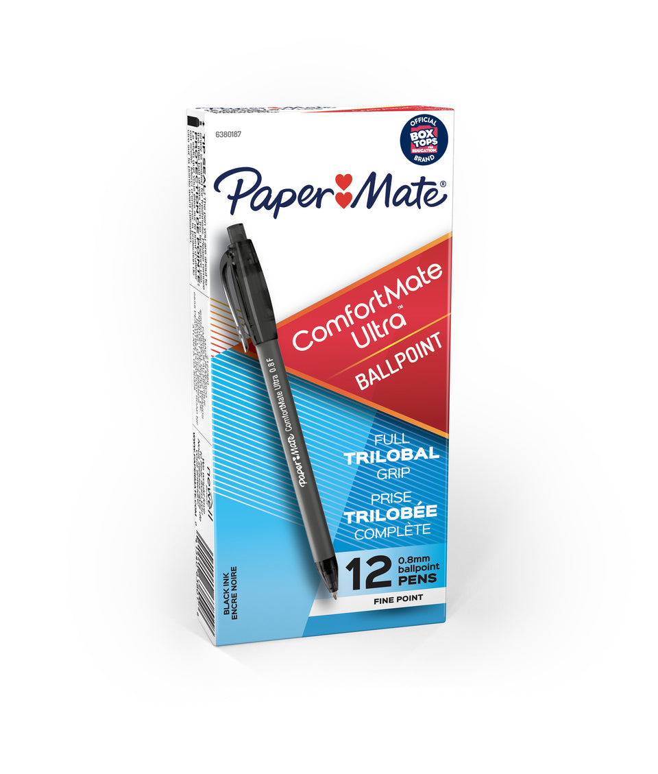 Bolígrafo Conformate 0.8 punta Ultra fina Papermate (cjtax12)