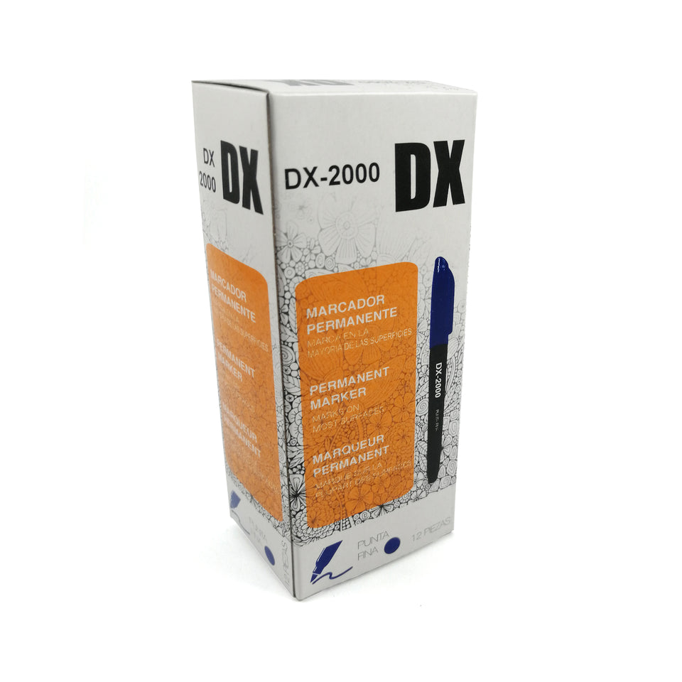 Marcador permanente punta Fina DX-2000 (cjtax12)