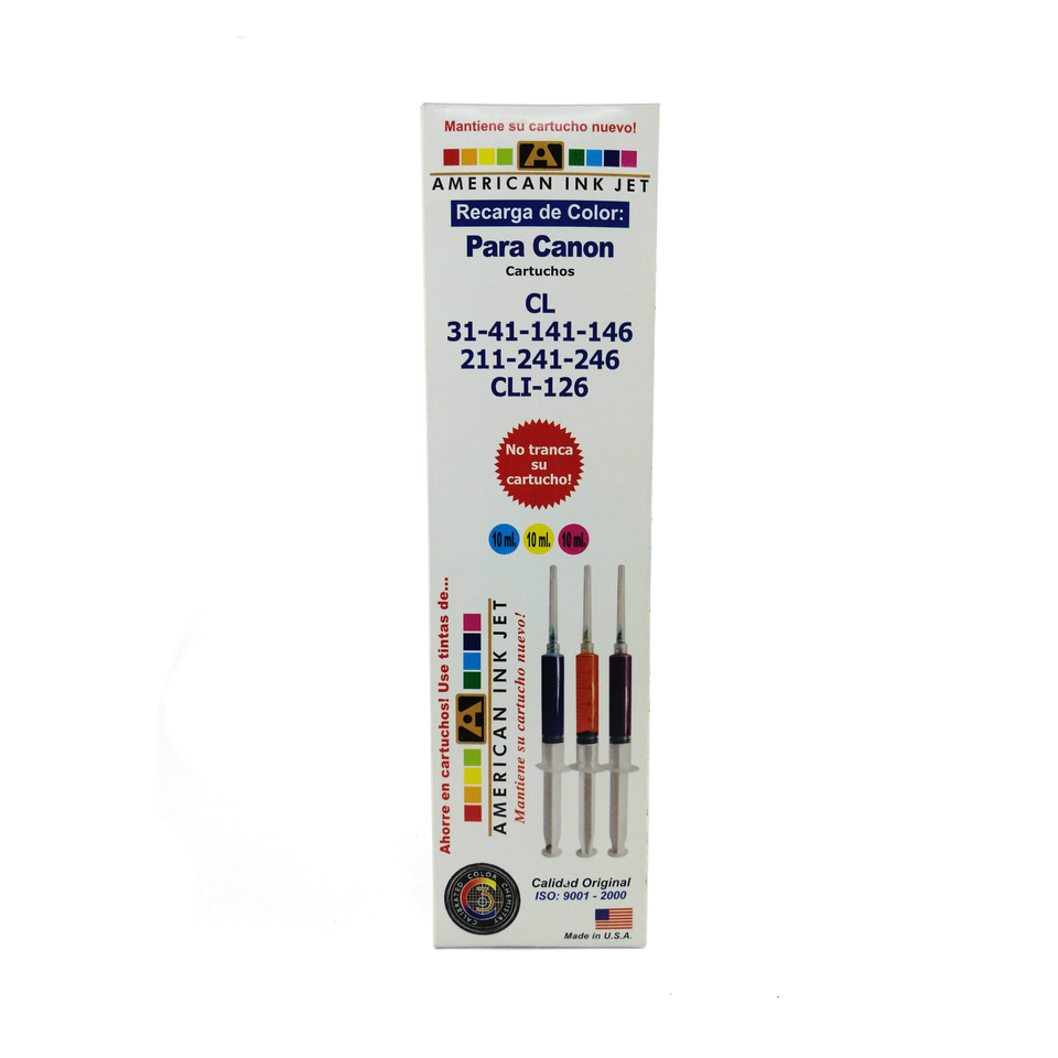 TINTA SET X3 COLOR CANON CL41 AMERICAN INK JET10 ML