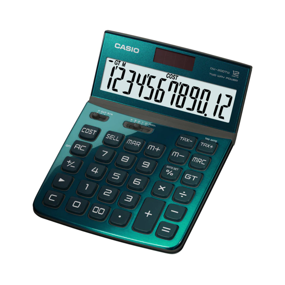 Calculadora Financiera de escritorio 12 Digitos Casio DW-200-TW-GN