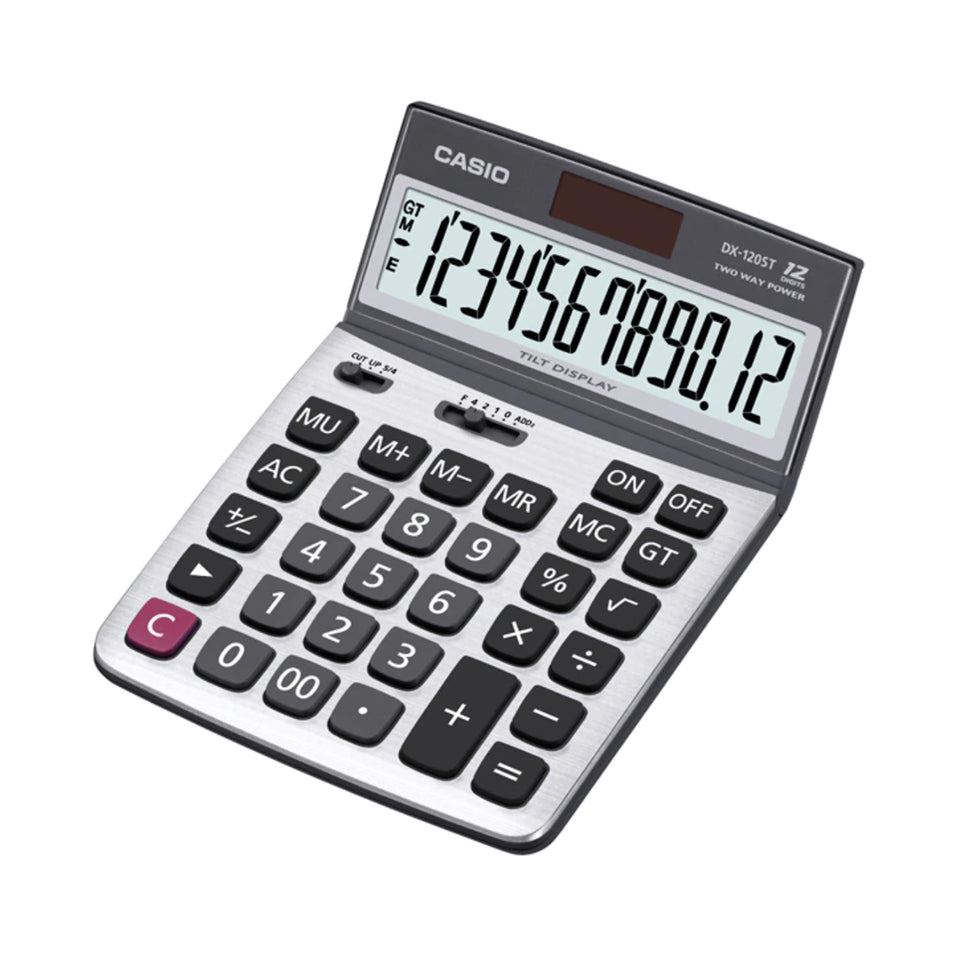Calculadora de escritorio Inclinable 12 Digitos Casio DX-120ST