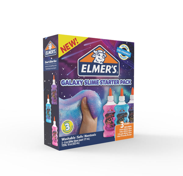 PACK ELMERS SLIME STARTER PACK (3 GLITTER GLUE+1 RECETA) – DIXMAN.COM.BO