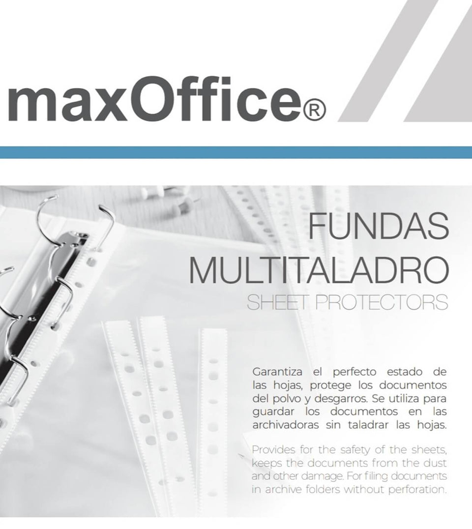 Fundas plasticas extragruesas 80 micras Maxoffice MX-SPFC-1