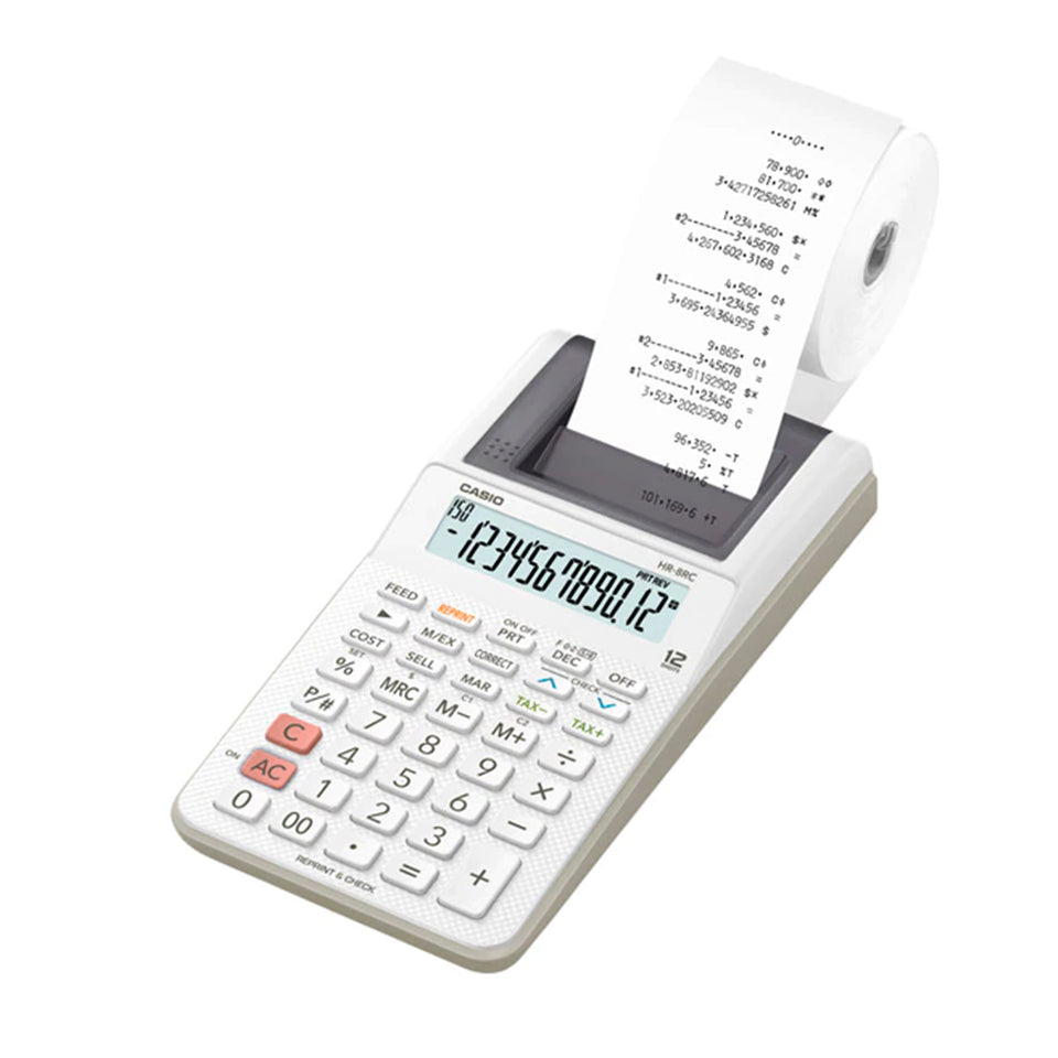 Calculadora mini Winchadora 12 Dígitos C/Impresora Casio HR-8RC