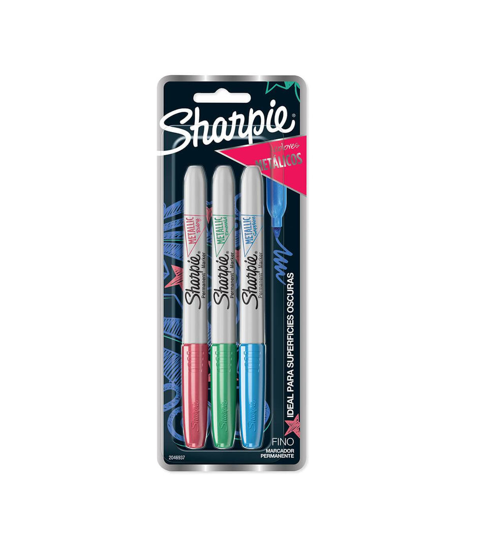 Marcadores permanentes Sharpie (set3) metalizados colores 2046937