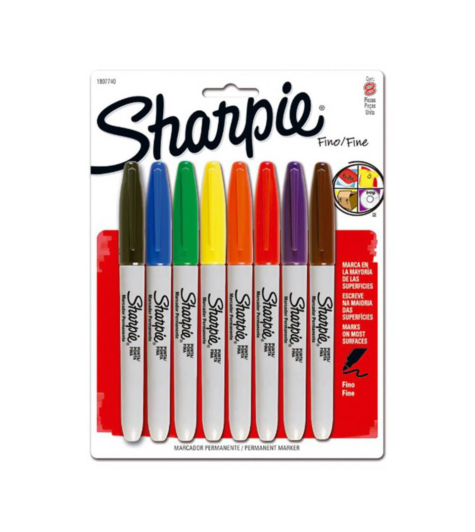 Marcadores permanentes Sharpie (set8) colores basicos 1807740
