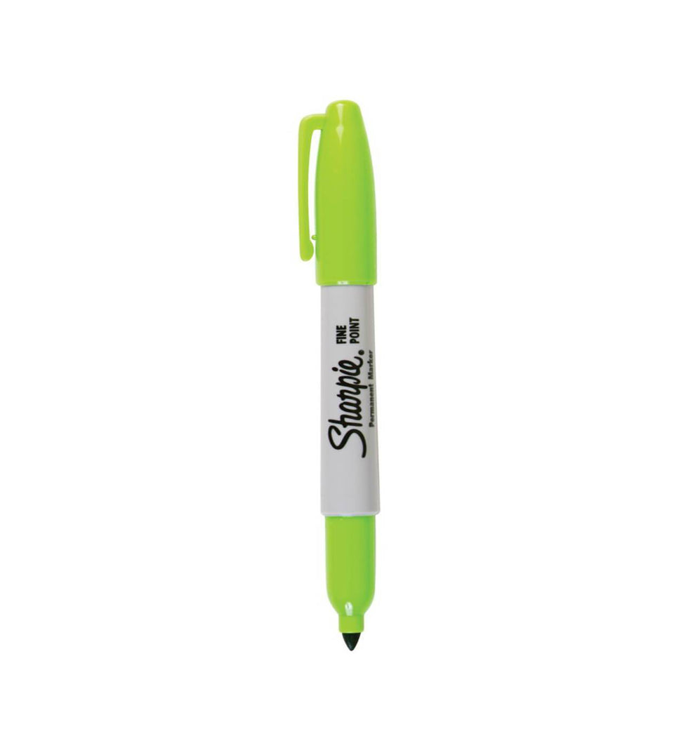 Marcadores permanentes Sharpie verde limon 1789436