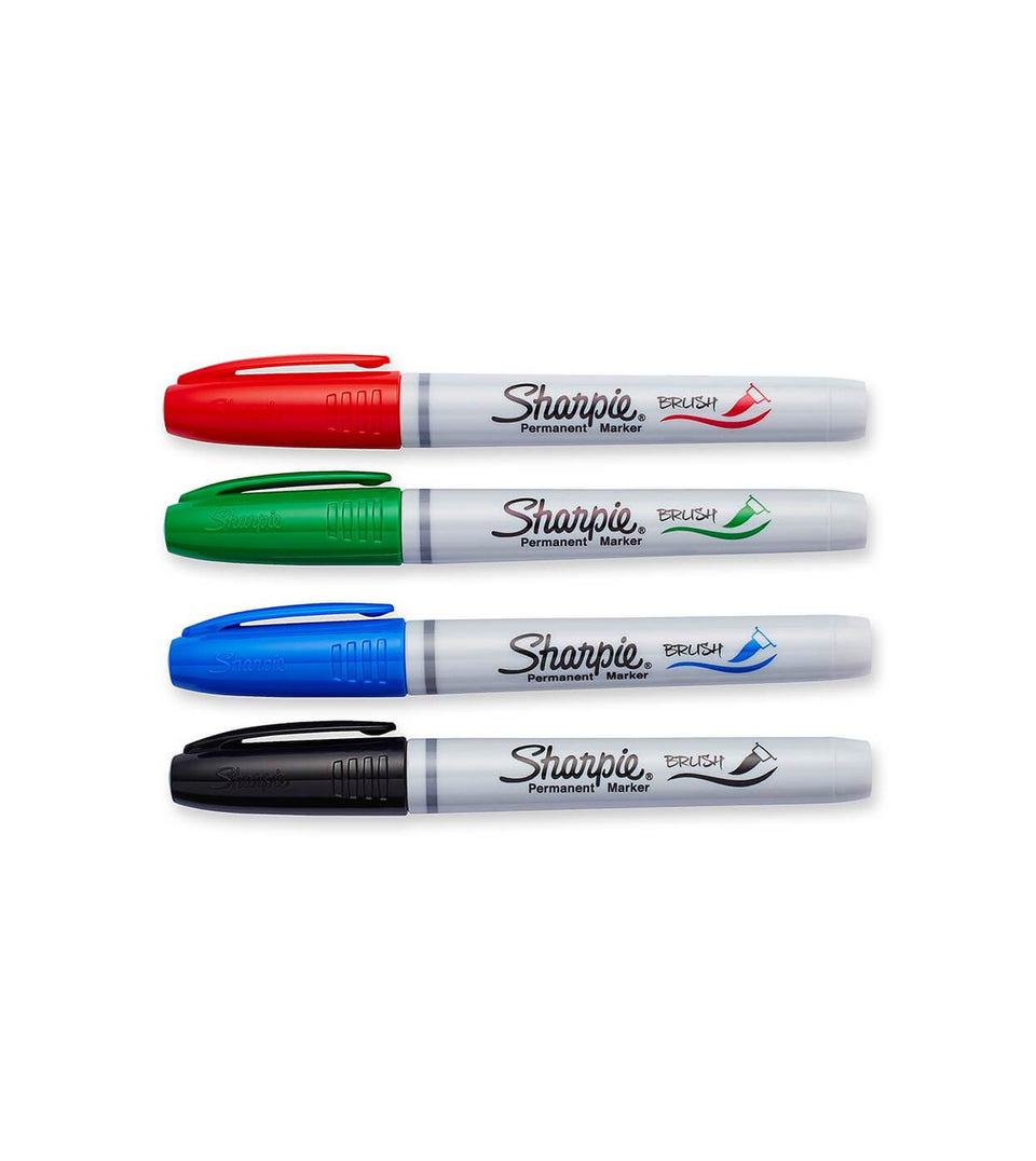 Marcadores permanentes Sharpie (set4) Brush tip/ punta pincel 1810701-1