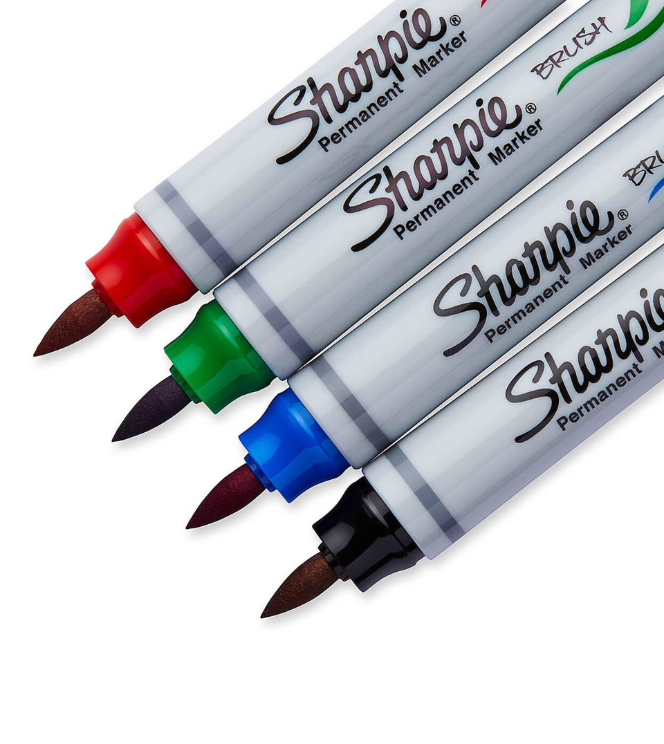 Marcadores permanentes Sharpie (set4) Brush tip/ punta pincel 1810701-3