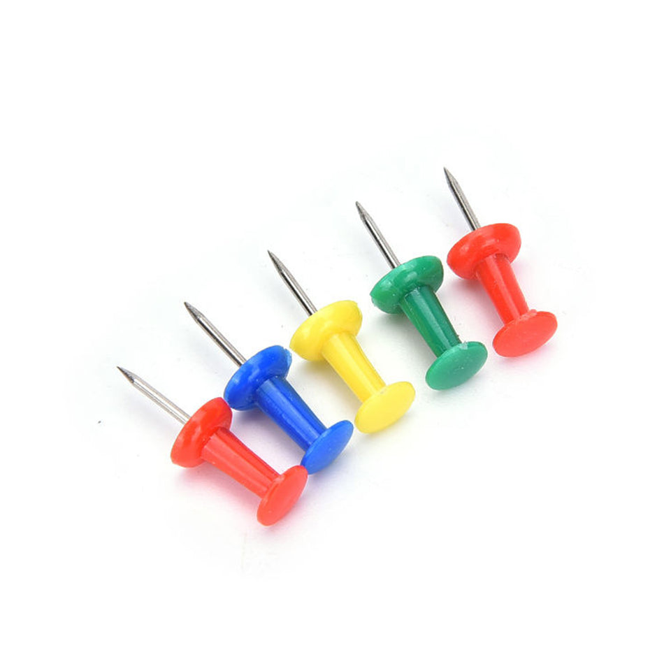 Alfileres (push pins) plásticos 9MM Studmark (paq. x100)