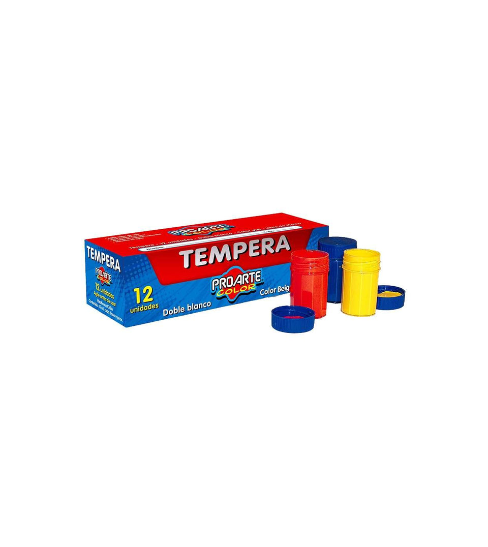 Temperas 12 colores (15cc x frasco)  Proarte 13075-3
